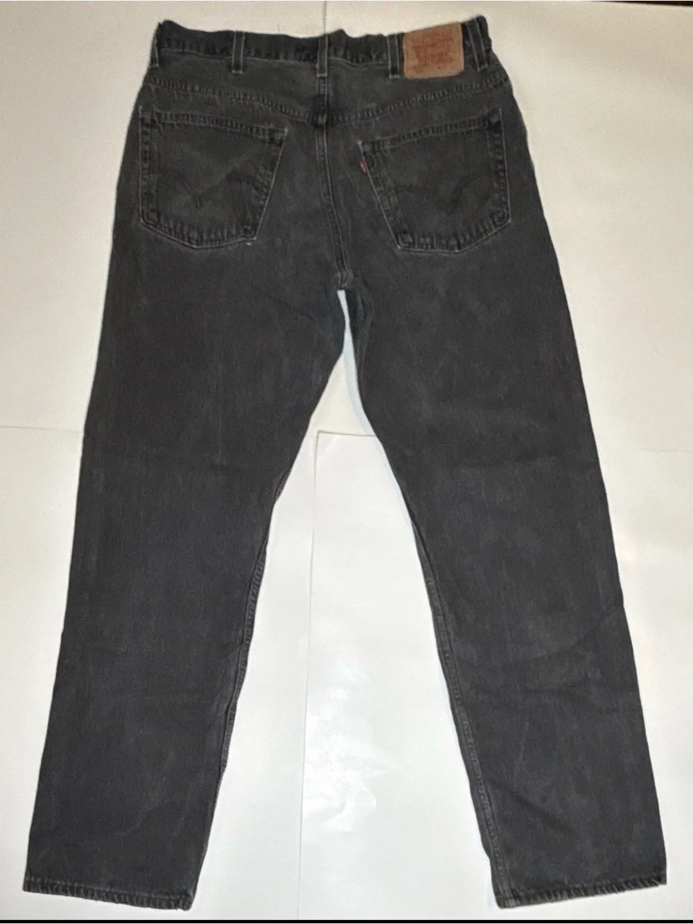 Levi's 505 Men's Washed Charcoal Black Slim Straight Denim Jeans 38x34